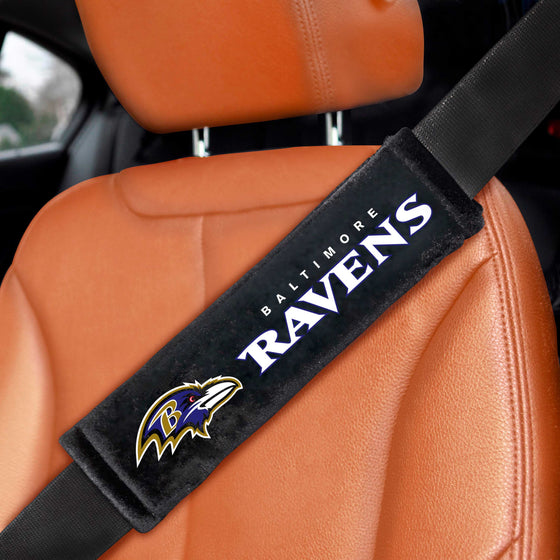 Baltimore Ravens Embroidered Seatbelt Pad - 2 Pieces