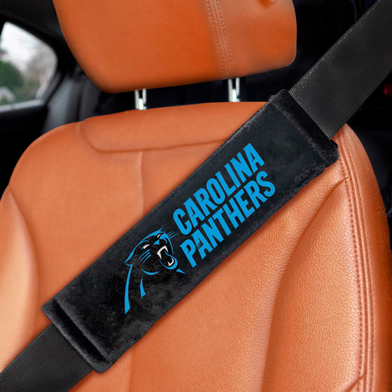 Carolina Panthers Embroidered Seatbelt Pad - 2 Pieces