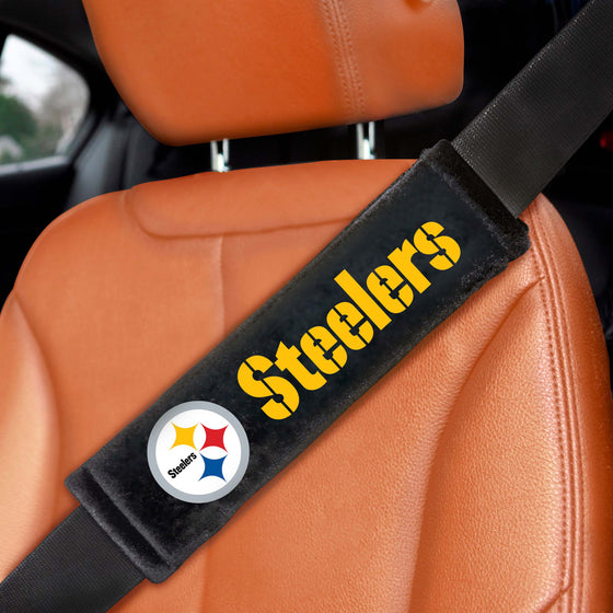 Pittsburgh Steelers Embroidered Seatbelt Pad - 2 Pieces