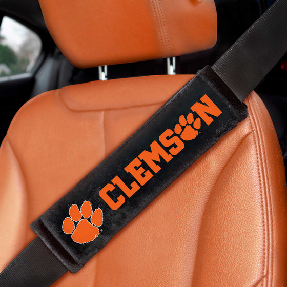 Clemson Tigers Embroidered Seatbelt Pad - 2 Pieces