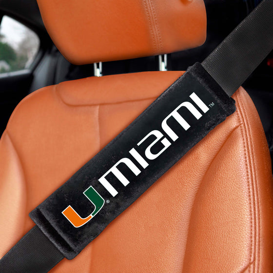 Miami Hurricanes Embroidered Seatbelt Pad - 2 Pieces