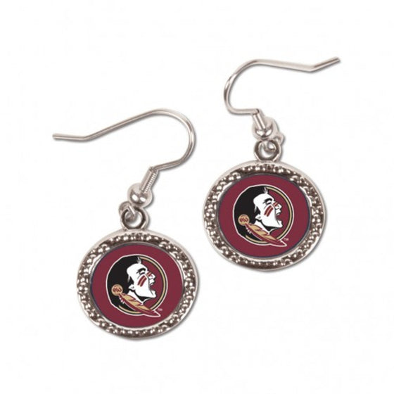 Florida State Seminoles Earrings Round Style (CDG)