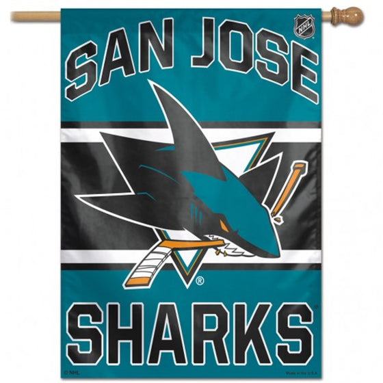 San Jose Sharks Banner 28x40 Vertical - Special Order