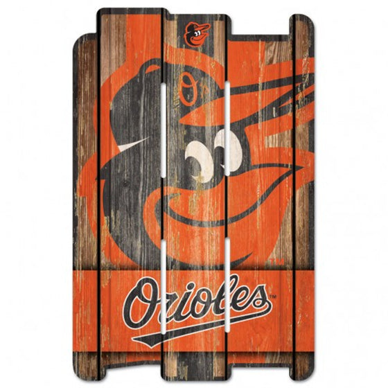 Baltimore Orioles Sign 11x17 Wood Fence Style - Special Order