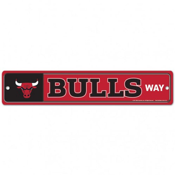 Chicago Bulls Sign 3.75x19 Plastic Street Style