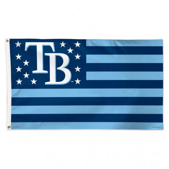 Tampa Bay Rays Flag 3x5 Deluxe Style Stars and Stripes Design - Special Order