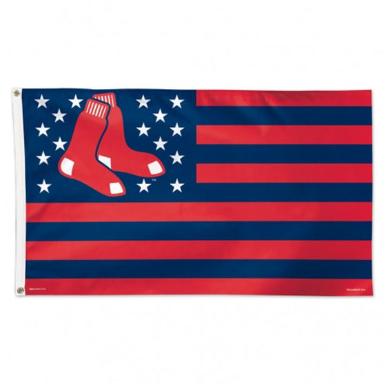 Boston Red Sox Flag 3x5 Deluxe Style Stars and Stripes Design