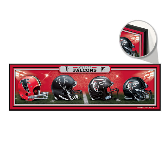 Atlanta Falcons Sign 9x30 Wood Helmets Design - Special Order