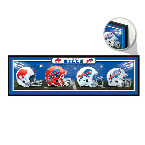 Buffalo Bills Sign 9x30 Wood Helmets Design - Special Order