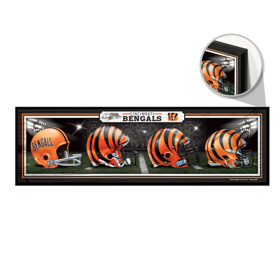 Cincinnati Bengals Sign 9x30 Wood Helmets Design - Special Order