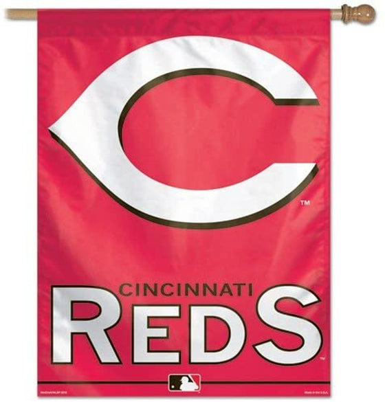 Cincinnati Reds Banner 28x40 Vertical Logo Design - Special Order