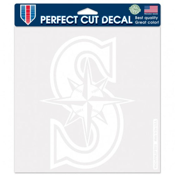 Seattle Mariners Decal 8x8 Die Cut White - Special Order