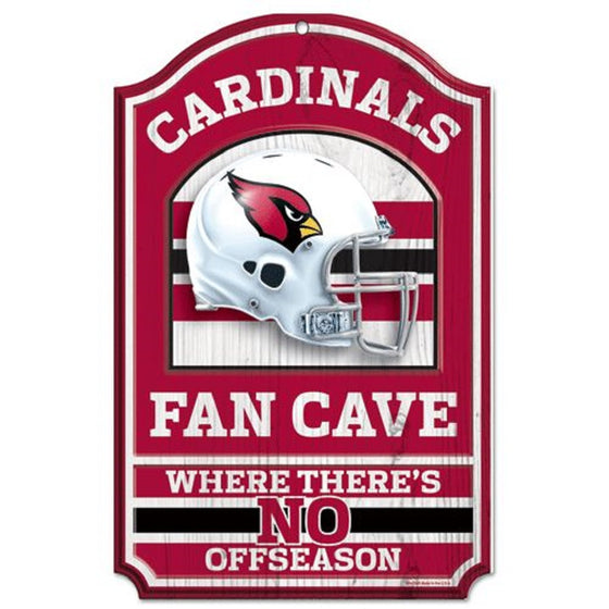 Arizona Cardinals Wood Sign - 11"x17" Fan Cave Design (CDG)