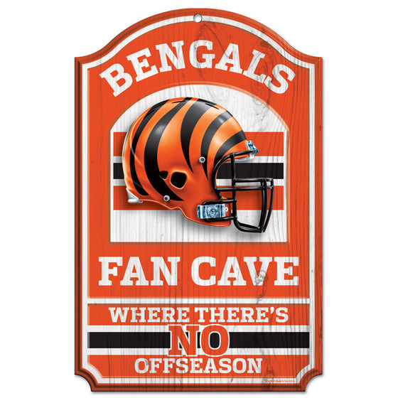 Cincinnati Bengals Wood Sign - 11"x17" Fan Cave Design (CDG)