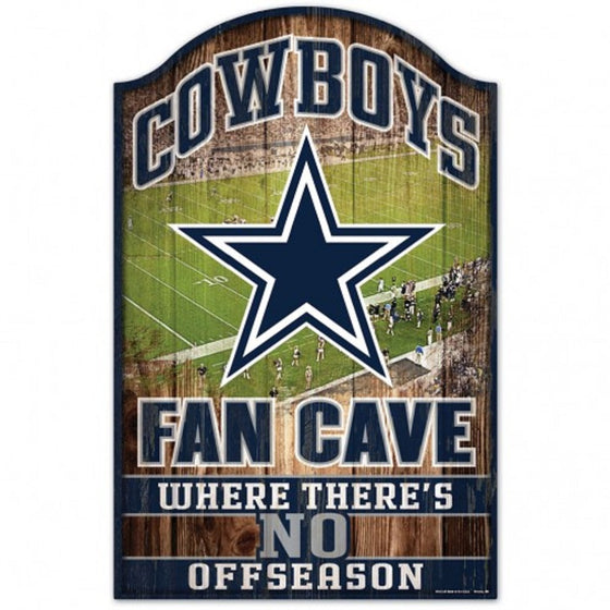 Dallas Cowboys Wood Sign - 11"x17" Fan Cave Design (CDG)