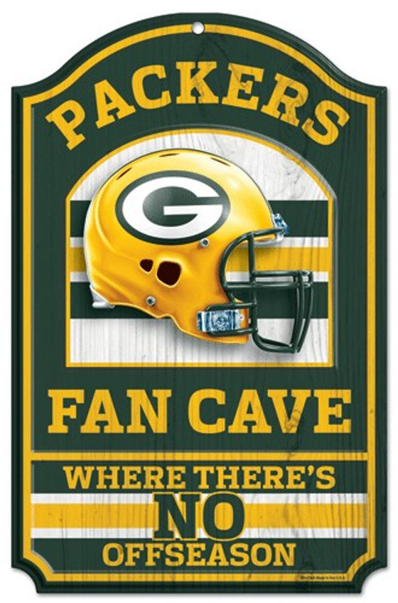 Green Bay Packers Wood Sign - 11"x17" Fan Cave Design (CDG)