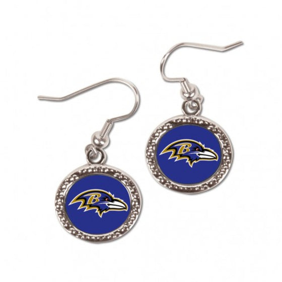 Baltimore Ravens Earrings Round Style (CDG)