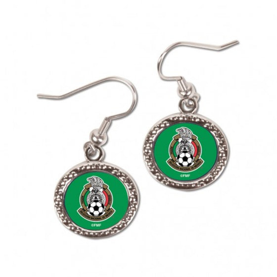 Mexican National Soccer Earrings Round Style (CDG)