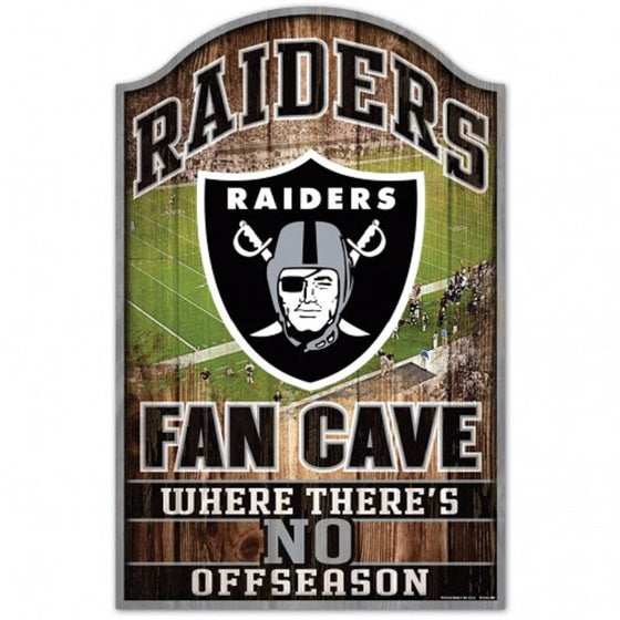 Oakland Raiders Wood Sign - 11"x17" Fan Cave Design (CDG)