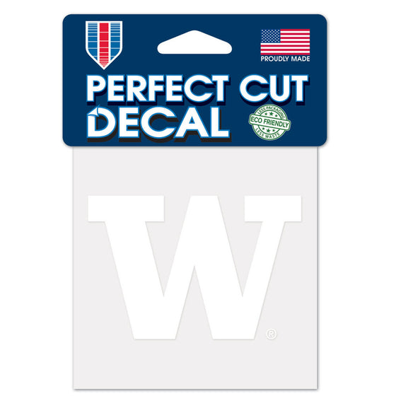 Washington Huskies Decal 4x4 Perfect Cut White - Special Order