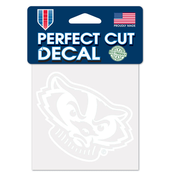 Wisconsin Badgers Decal 4x4 Perfect Cut White