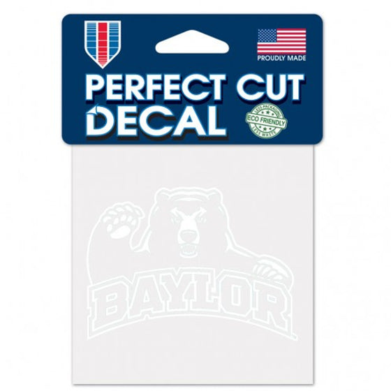 Baylor Bears Decal 4x4 Perfect Cut White - Special Order