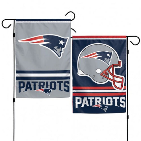 New England Patriots Flag 12x18 Garden Style 2 Sided (CDG)