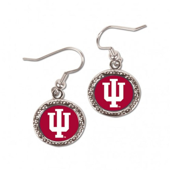 Indiana Hoosiers Earrings Round Style (CDG)