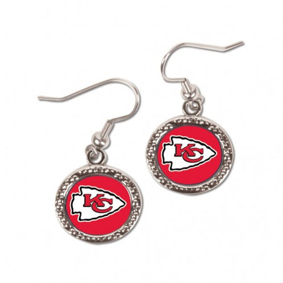 Kansas City Chiefs Earrings Round Style (CDG)