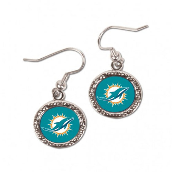 Miami Dolphins Earrings Round Style (CDG)