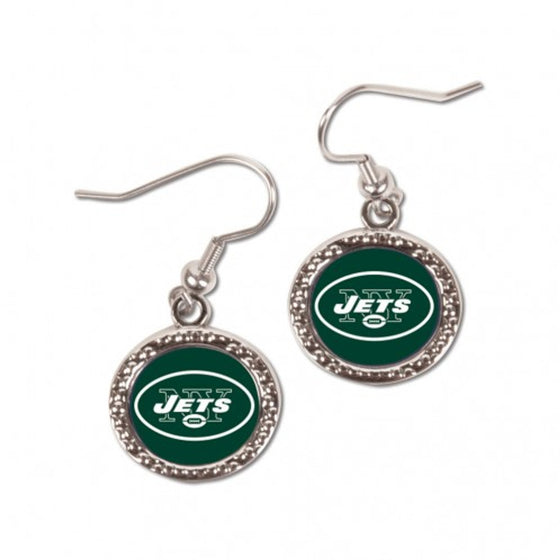 New York Jets Earrings Round Style (CDG)