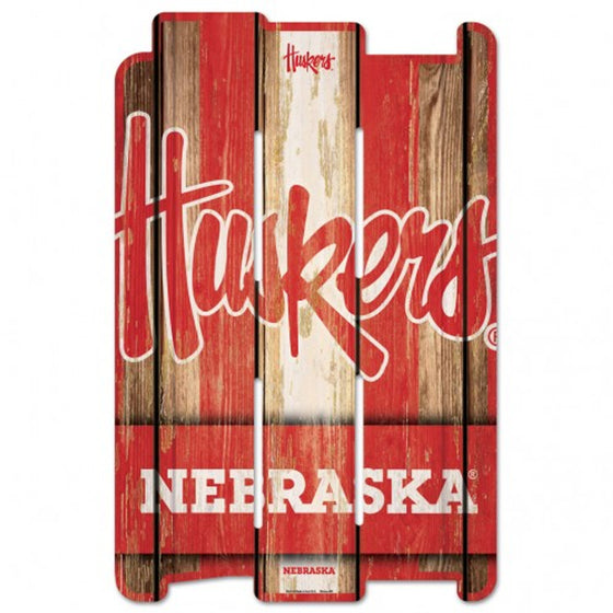 Nebraska Cornhuskers Wood Fence Sign (CDG)