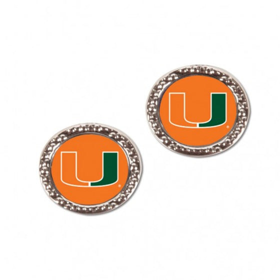 Miami Hurricanes Earrings Post Style (CDG)