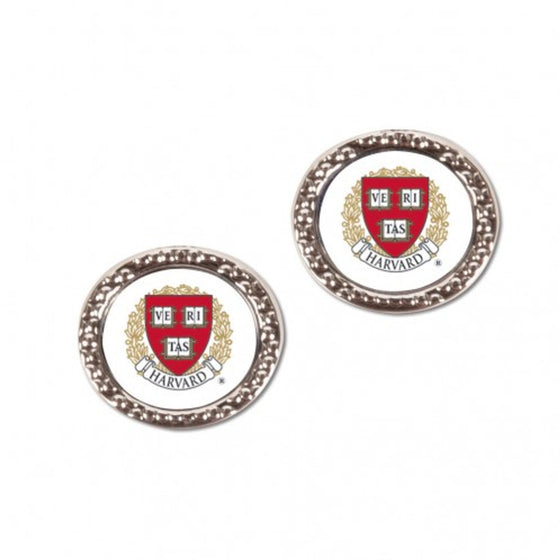 Harvard Crimson Earrings Post Style (CDG)