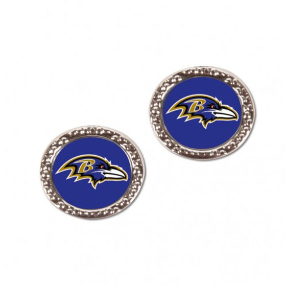 Baltimore Ravens Earrings Post Style - Special Order