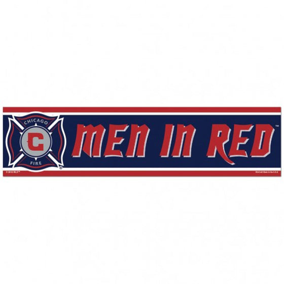 Chicago Fire Decal 3x12 Bumper Strip Style - Special Order