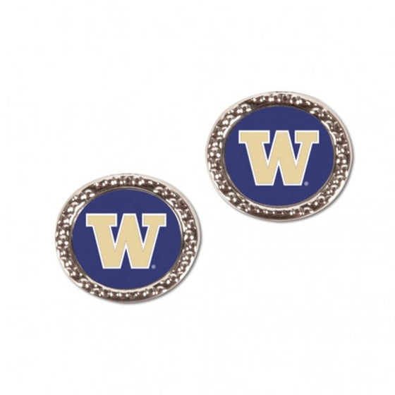 Washington Huskies Earrings Post Style - Special Order