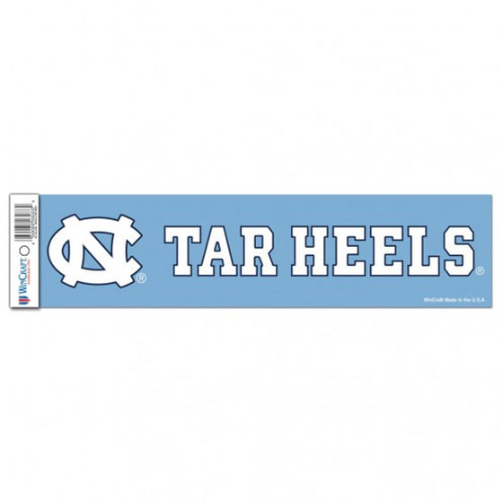 North Carolina Tar Heels Decal 3x12 Bumper Strip Style - Special Order