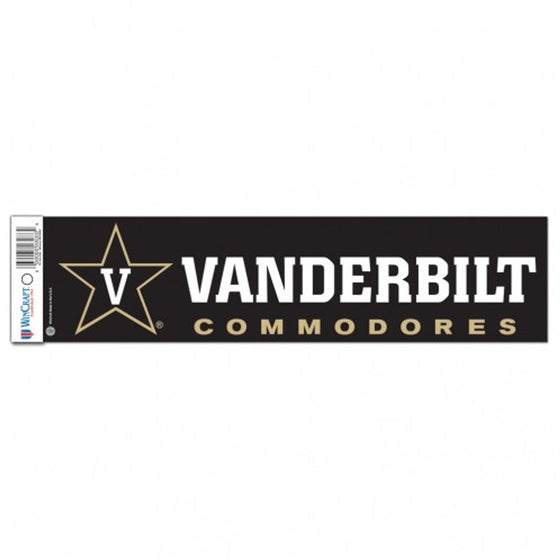 Vanderbilt Commodores Decal 3x12 Bumper Strip Style - Special Order