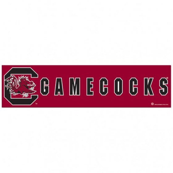 South Carolina Gamecocks Decal 3x12 Bumper Strip Style - Special Order