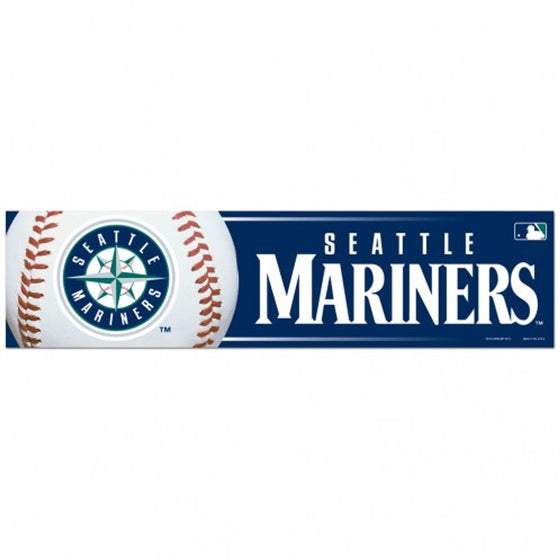 Seattle Mariners Decal 3x12 Bumper Strip Style - Special Order