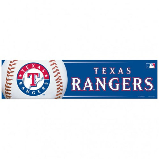 Texas Rangers Decal 3x12 Bumper Strip Style - Special Order