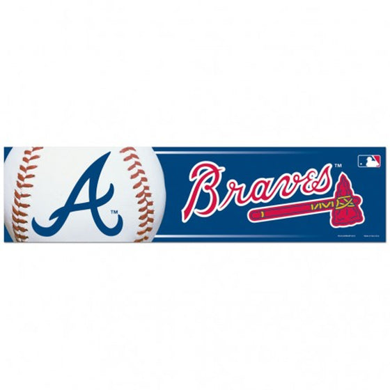 Atlanta Braves Decal 3x12 Bumper Strip Style - Special Order