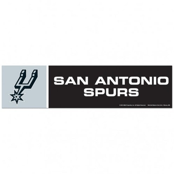 San Antonio Spurs Decal 3x12 Bumper Strip Style - Special Order