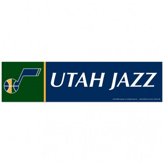 Utah Jazz Decal 3x12 Bumper Strip Style - Special Order