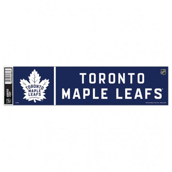 Toronto Maple Leafs Decal 3x12 Bumper Strip Style - Special Order