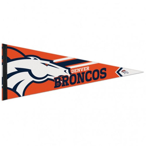 Denver Broncos Pennant 12x30 Premium Style - Special Order