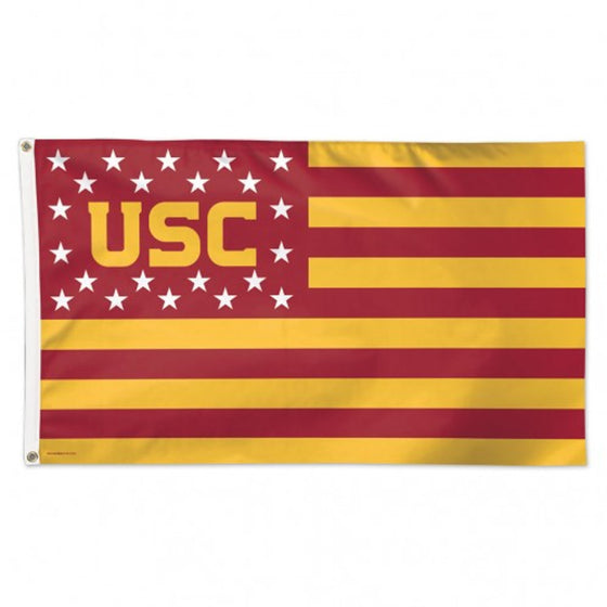 USC Trojans Flag 3x5 Deluxe Style Stars and Stripes Design - Special Order