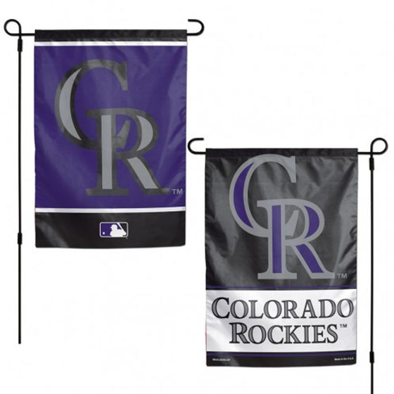 Colorado Rockies Flag 12x18 Garden Style 2 Sided Special Order (CDG)