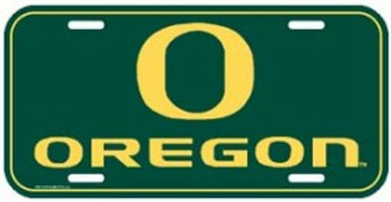 Oregon Ducks License Plate